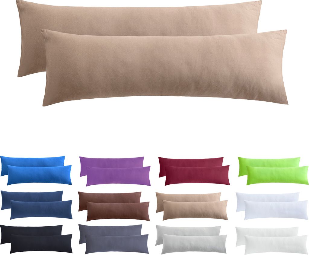 2er Set Kissenbezüge Kissenhüllen 100% Baumwolle 40x145 cm Produktbild 
