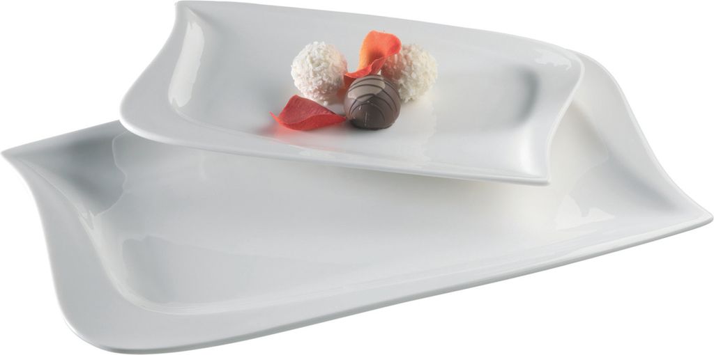 Mäser 922228 La Musica Platte, rechteckig 23cm und 33cm, elfenbein, 2-teilig (1 Set)