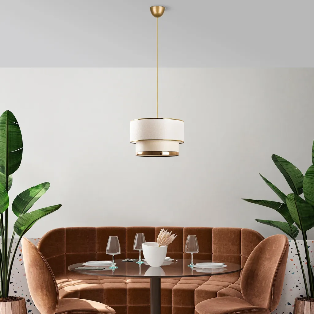 Grand Lustre Décoratif Opviq Cake Crème pour Illuminer Salle à Manger Chic