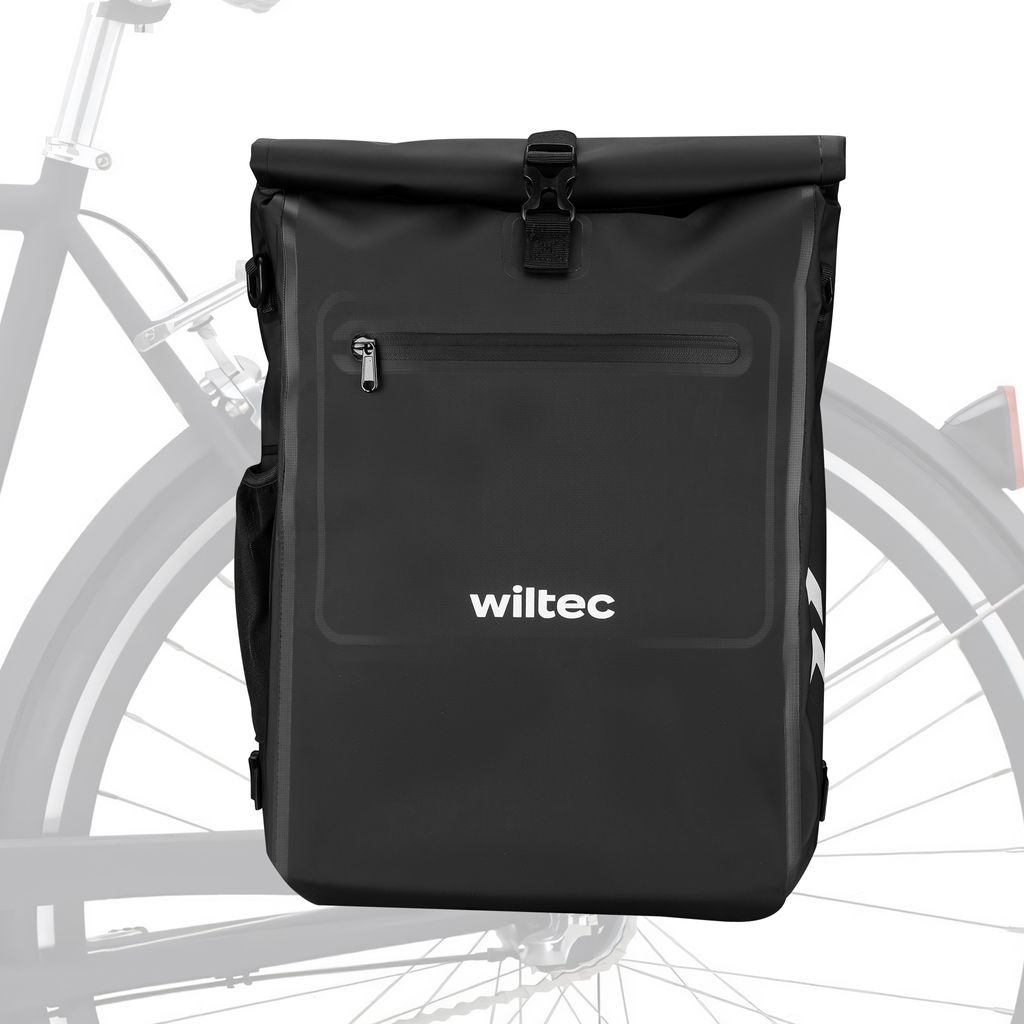 Wiltec 3 in 1 Gepäckträgertasche schwarz, Fahrradtasche Produktbild 