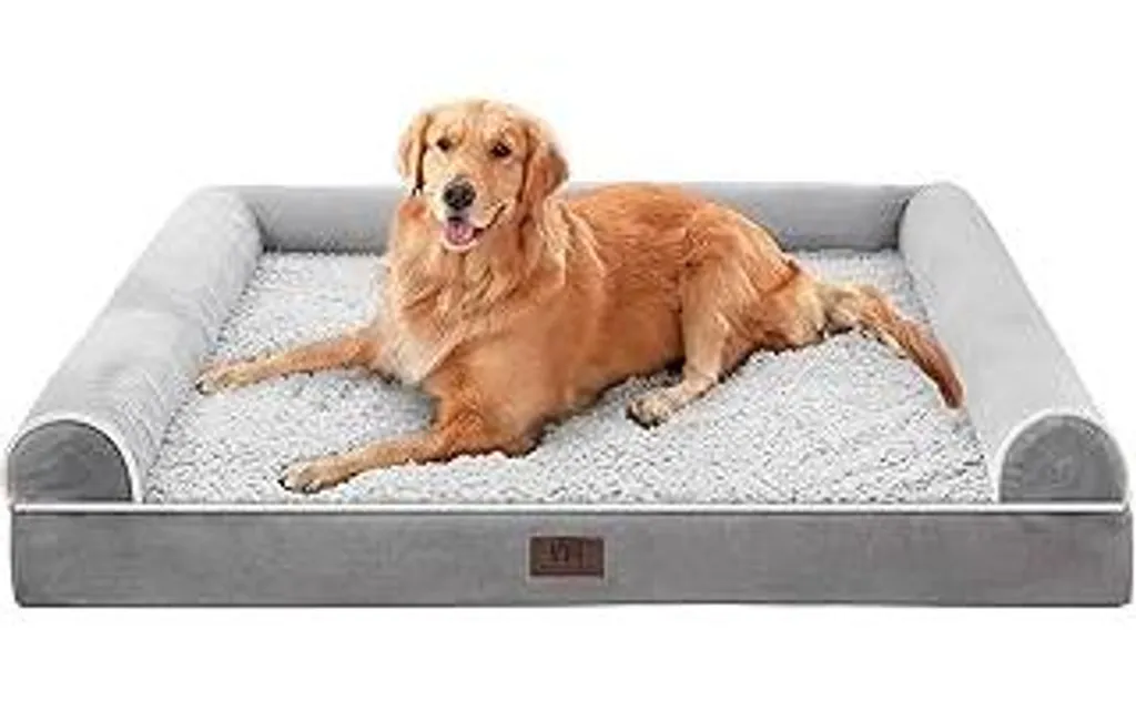 WESTERN HOME Letto Ortopedico Cani Grandi 106x76x19 cm Grigio Lavabile