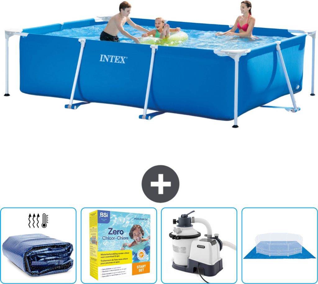 Intex-Schwimmbecken mit rechteckigem Rahmen – 300 x 200 x Produktbild 