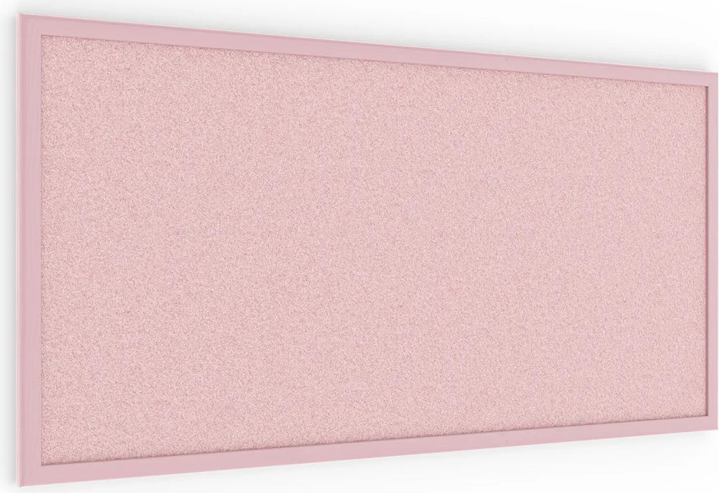 Pinnwand, Korktafel in Pink, 80x40 cm, Holzrahmen - Pink Produktbild 