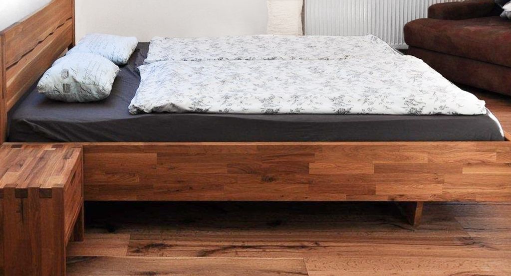 Eiche-Bett massiv | 180 x 200 cm | Eiche | Geölt