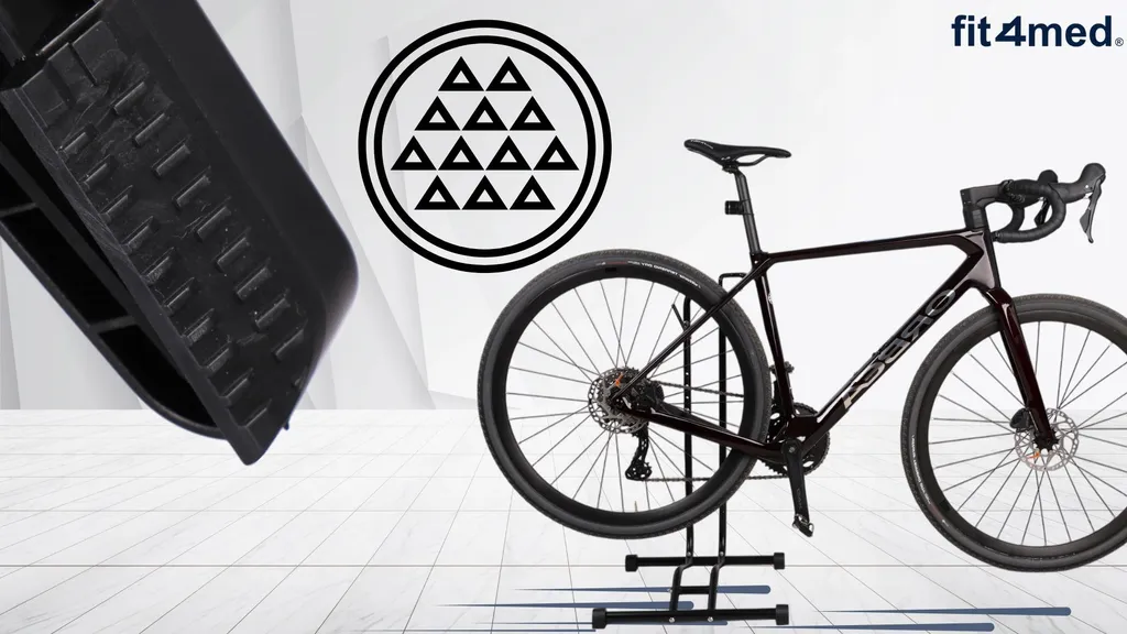 FIT4MED Support de Vélo Noir 2500g 3 en 1 - Pied d'Atelier Robuste - 5