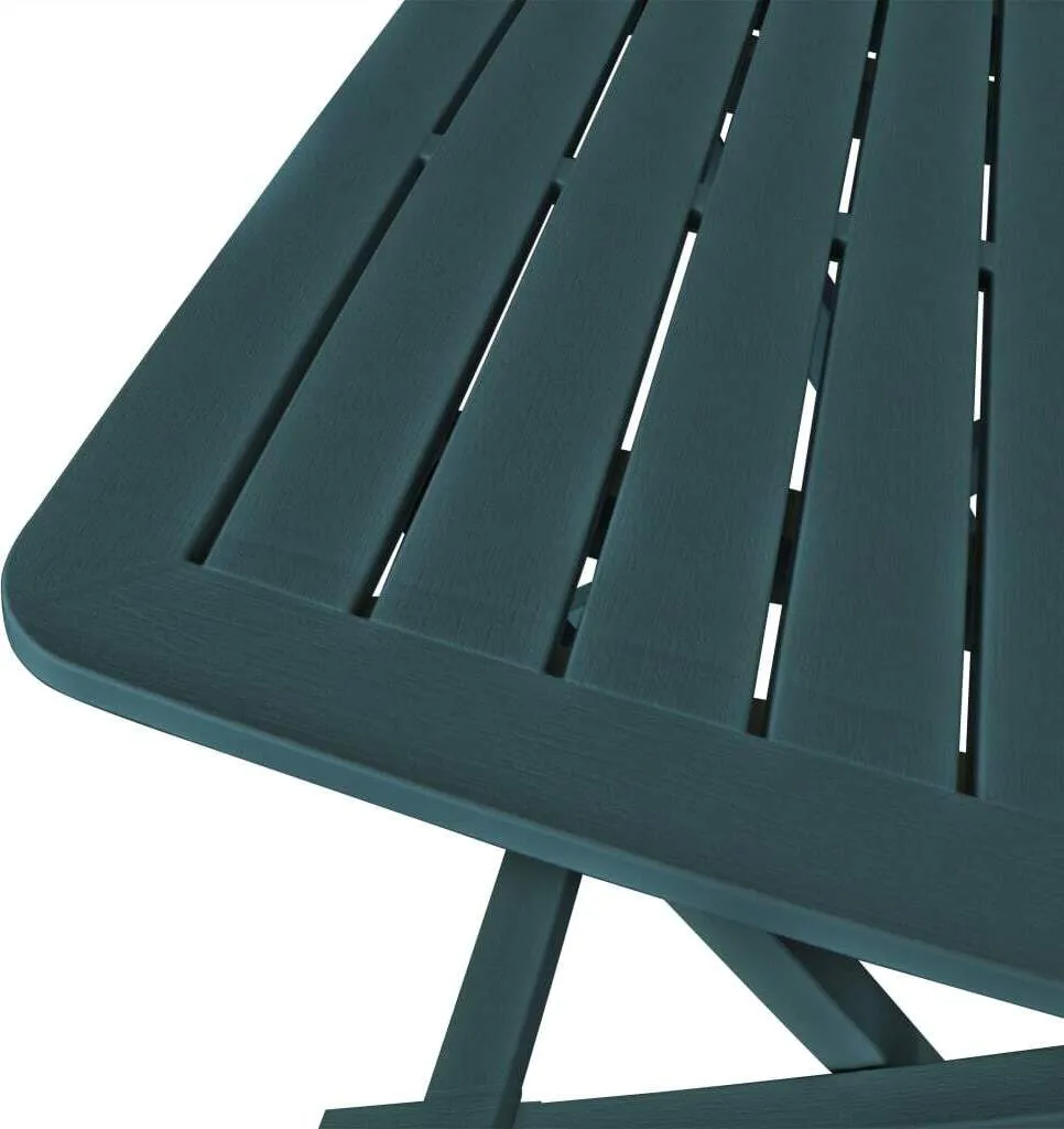 Petit ensemble table et chaises pour balcon vert - Set bistro pliable - 4