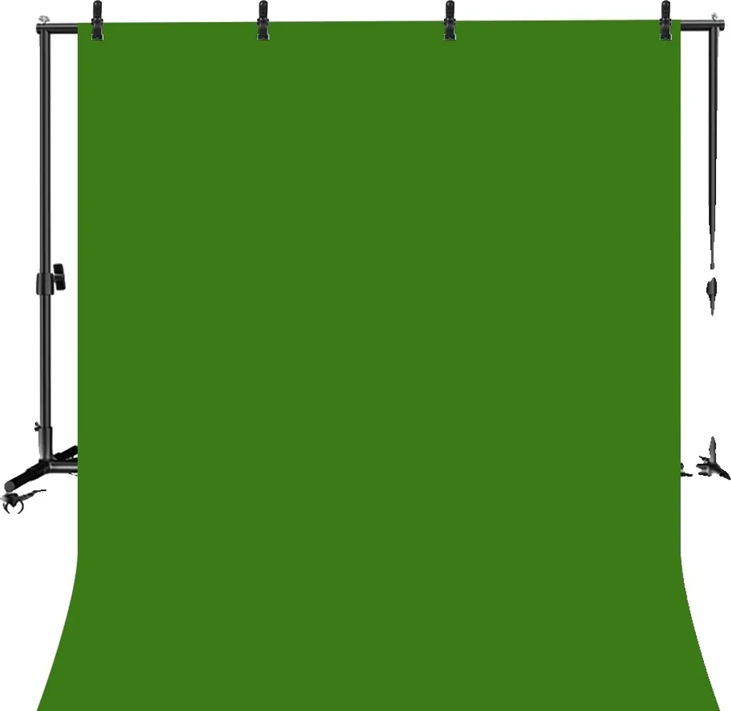 Kit studio photo complet : support réglable 2x2m et fond vert mobile