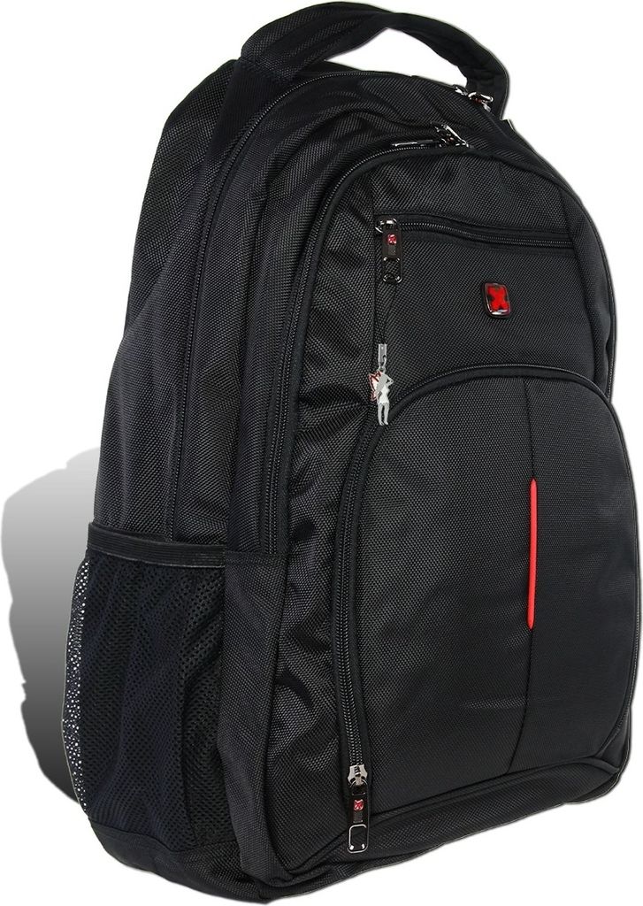 Travel N Meet Polyester Rucksack Damen Herren Sporttasche schwarz 33x20x47 D2ORD4202S