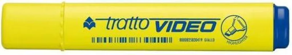 Tratto Video evidenziatore 12 pz Punta smussata Giallo