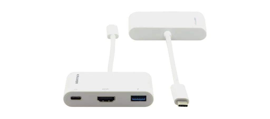 Convertisseur USB-C vers HDMI Kramer ADC-U31C/M2 Blanc pour vidéo 4K