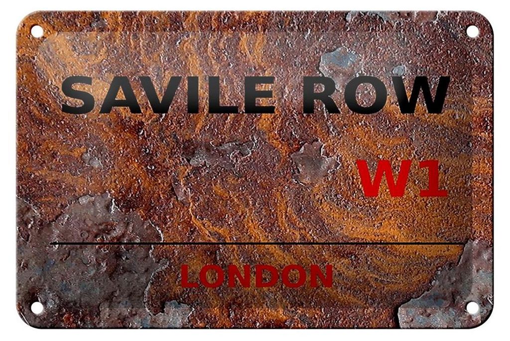 Blechschild London 18x12cm Savile Row W1