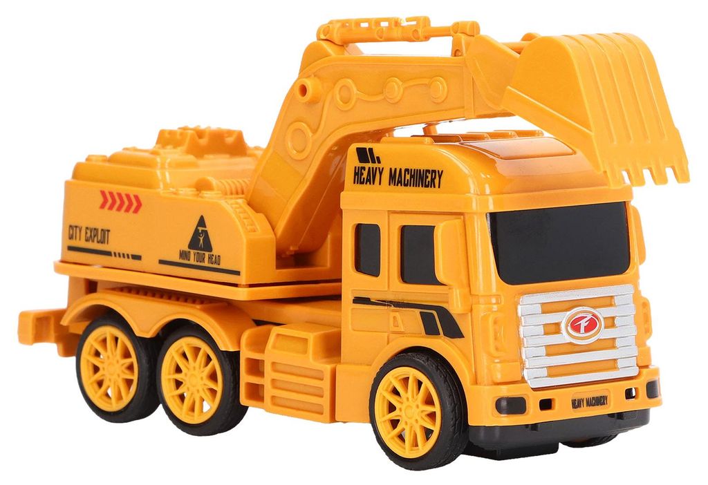 Baufahrzeug-Spielzeug für Kinder, echte Form, Schiebesimulation, Kunststofftechnik, Trägheitsspielzeugauto, Geburtstagsgeschenk, Bagger