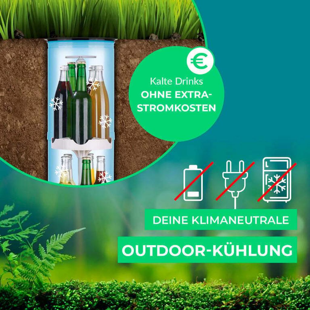 EASYmaxx Flaschenkühler Outdoor Erdloch- Bierkühler Camping Produktbild 12