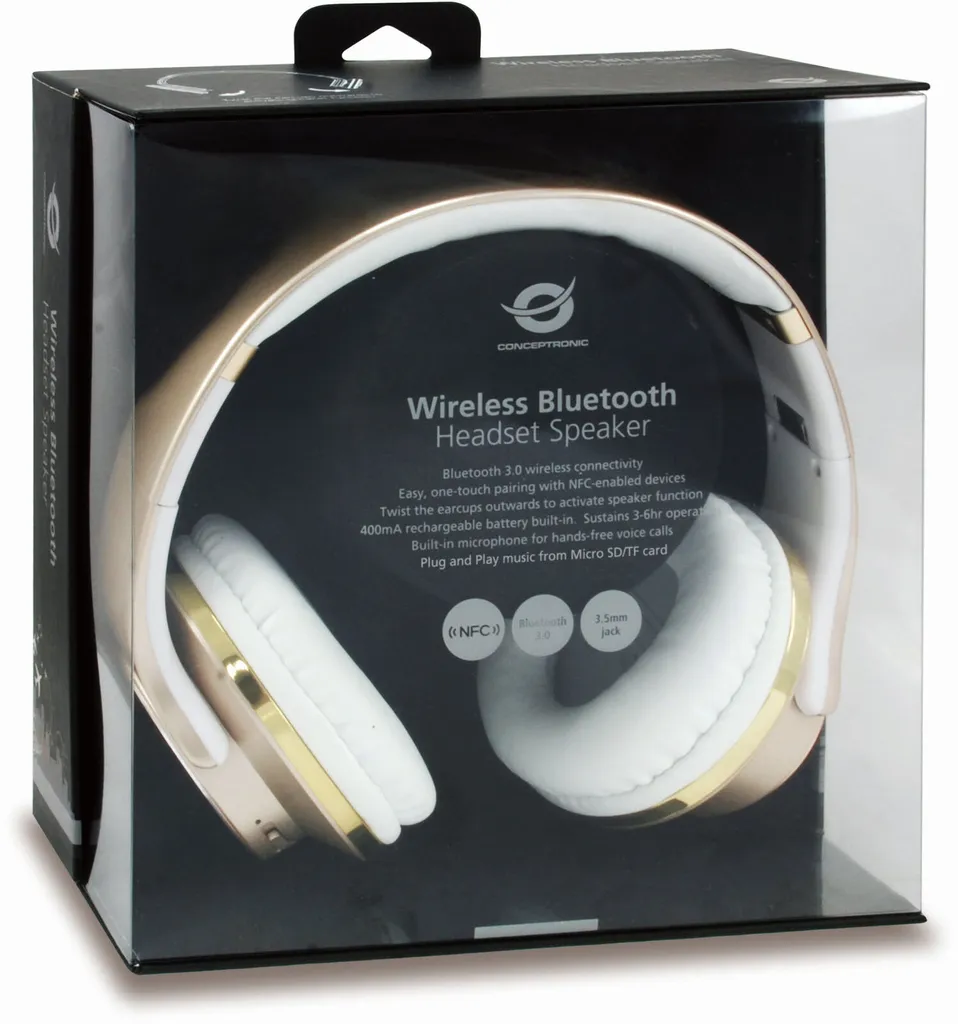 Conceptronic CHSPBTNFCSPKG Casque Micro Sans Fil NFC Bluetooth Vert - 5