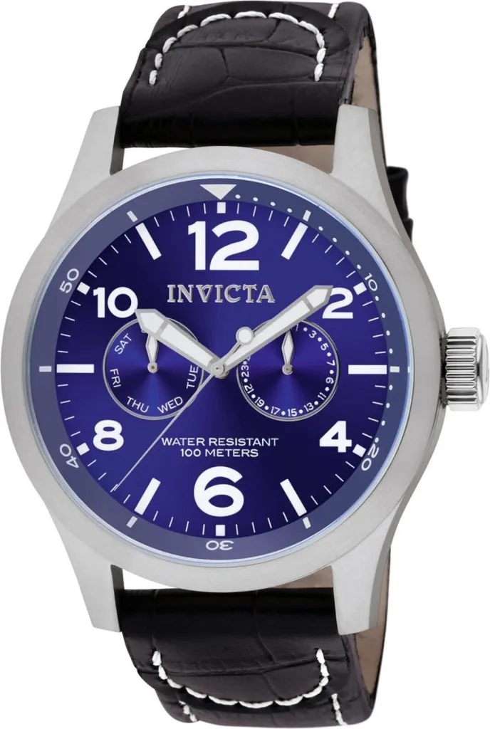 Invicta I-Force 10490 Orologio da Uomo - Impermeabile - Analogico - Movimento Quarzo - acciaio inossidabile con quadrante blu - 48mm
