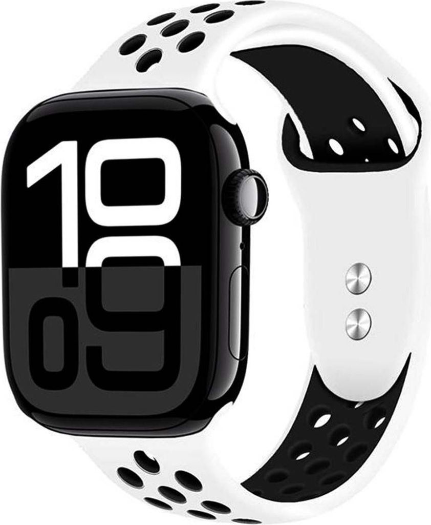 Crong Duo Sport - Armband für Apple Watch 38/40/41/42 mm (weiß/schwarz)