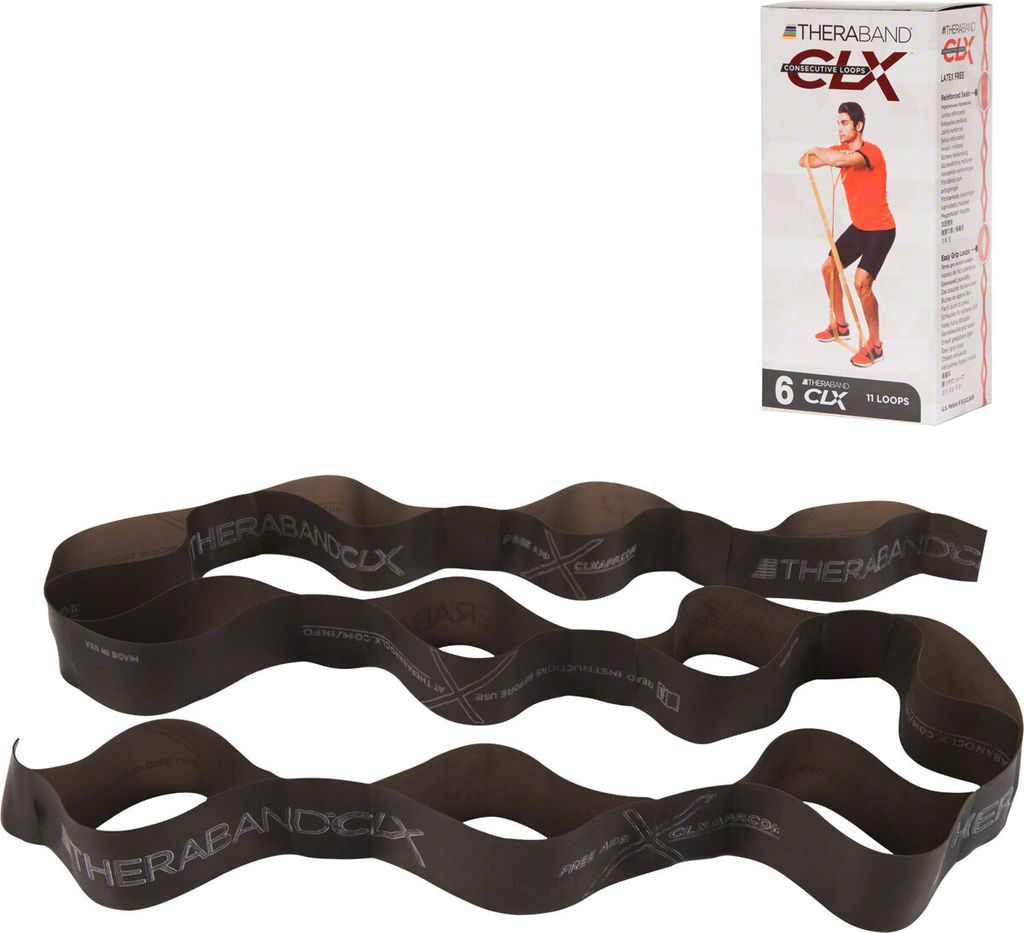 TheraBand Fitnessband "CLX", Schwarz, Spezial stark