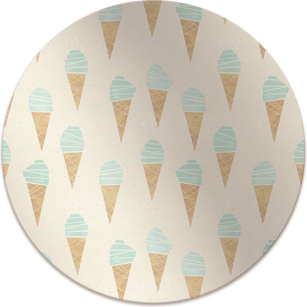 Rundmatte - Stuhlunterlage Bürostuhlunterlage - Rund Ø 100 cm - Bodenmatte - Fußmatte - Eis