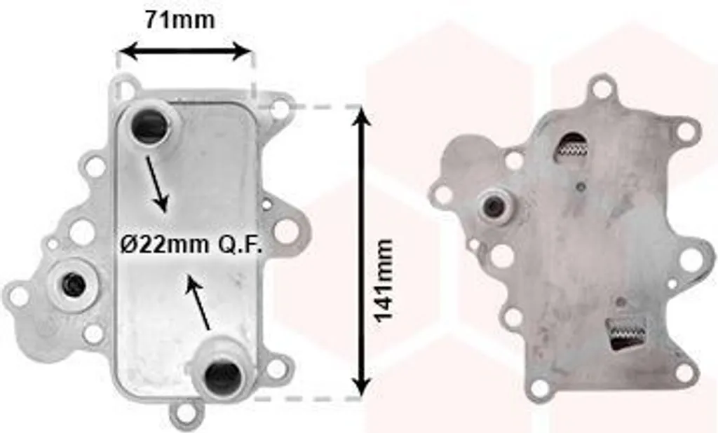Radiateur d'huile VAN WEZEL 17013102 robuste pour FIAT BRAVO II et 500