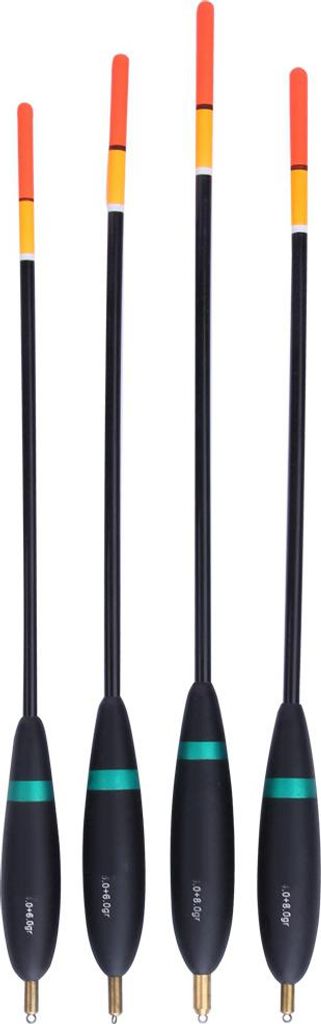 4PCS Balsaholz Vertikalschwimmer Kupferkopf mit Angelschwimmer Bobber Bissanzeiger