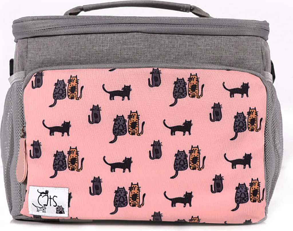 Borsa Termica Biggdesign Cats 10L - Porta Pranzo Rosa per Ufficio e Picnic