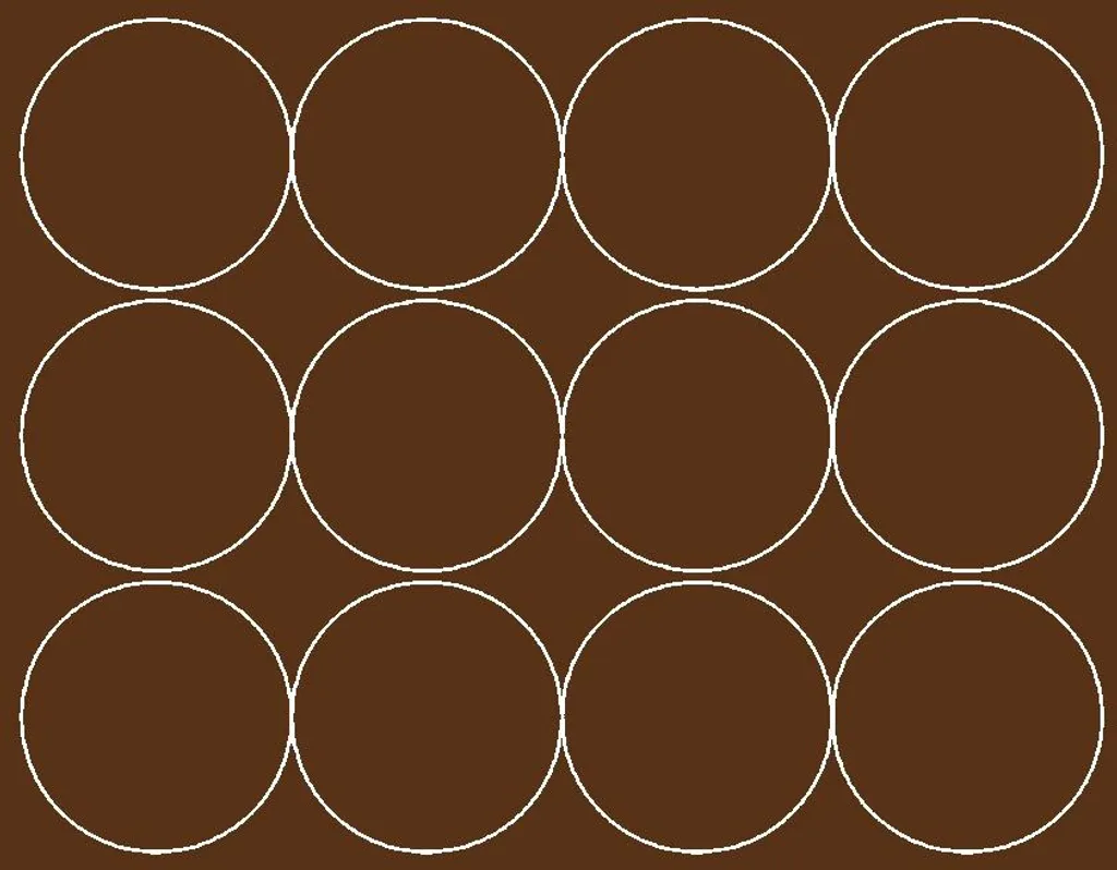 Stickers pois brun mat 12 cm - Lot de 12 ronds adhésifs grand format