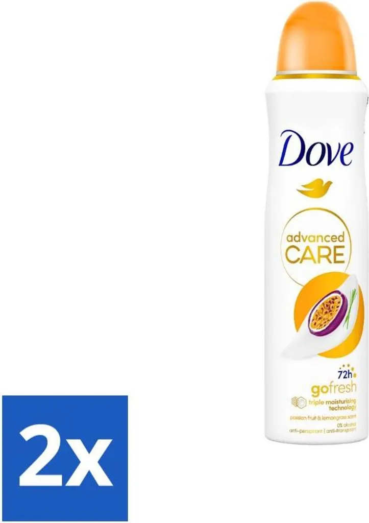 Dove Advanced Care Frutto Passione e Citronella - Pack 2x150ml