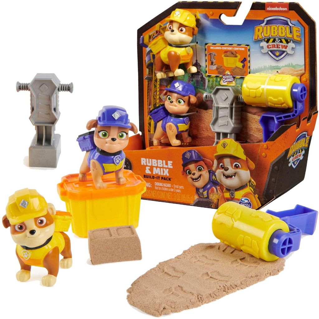 Paw Patrol Rubble&Crew Bausatz Rubble und seine Crew Rubble und Mix Hund + Kinetic Sand + Zubehör