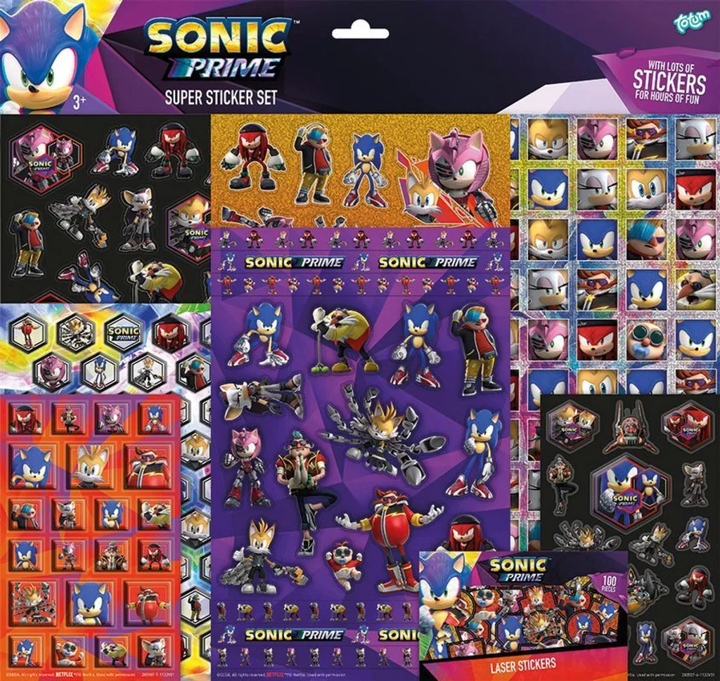 Set Creativo Sonic Super 500 Stickers - Ideale per Scrapbook e Diari