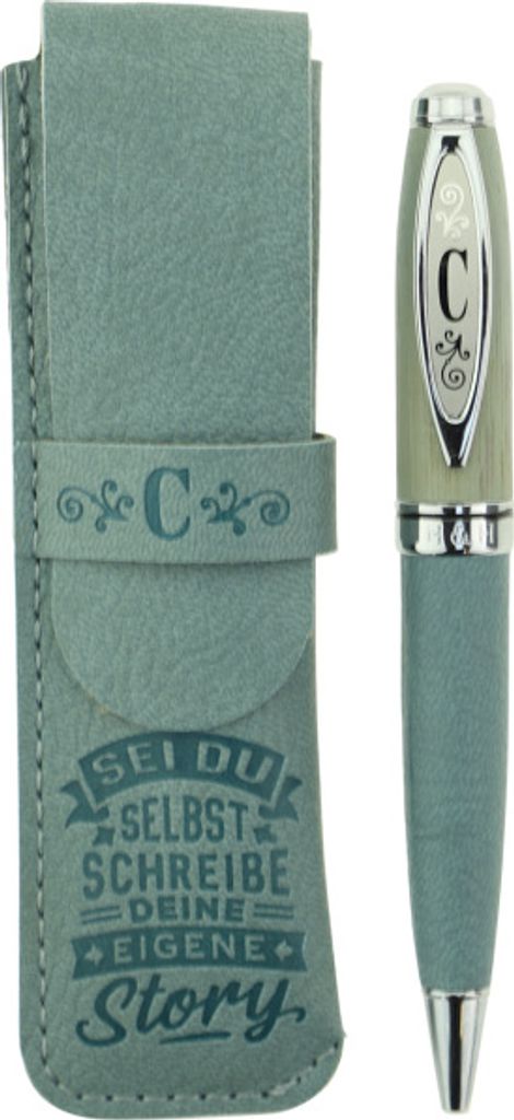 History & Heraldry Bamboo Persönlicher und individueller Kuli Kugelschreiber Stift mit Namen und Spruch Personalisiertes Etui Monogramm-Design per...