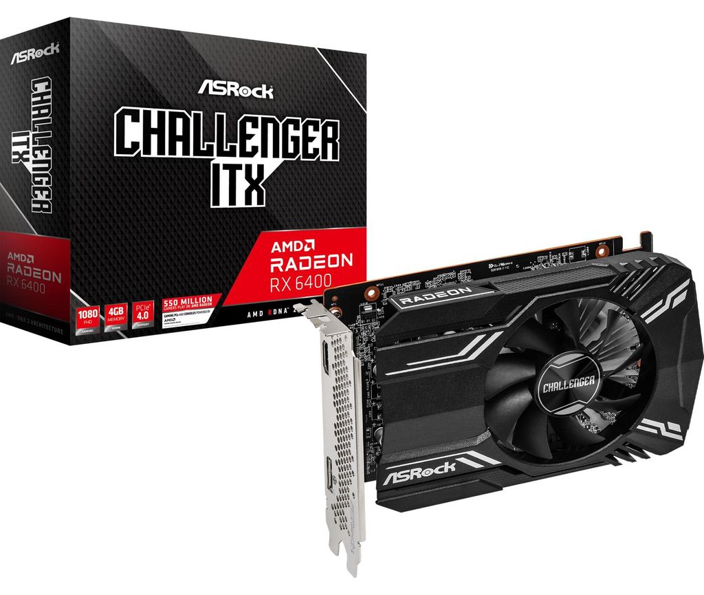 ASRock Radeon RX 6400 Challenger ITX 4GB - Grafikkarten - Image du produit 