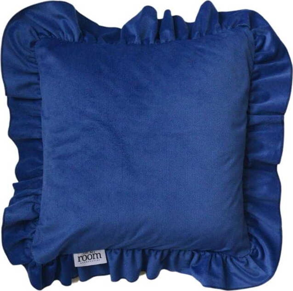 Bettwäsche Mit Rüschen Kissenbezug Kissenhülle 40X40 Cm Marineblau