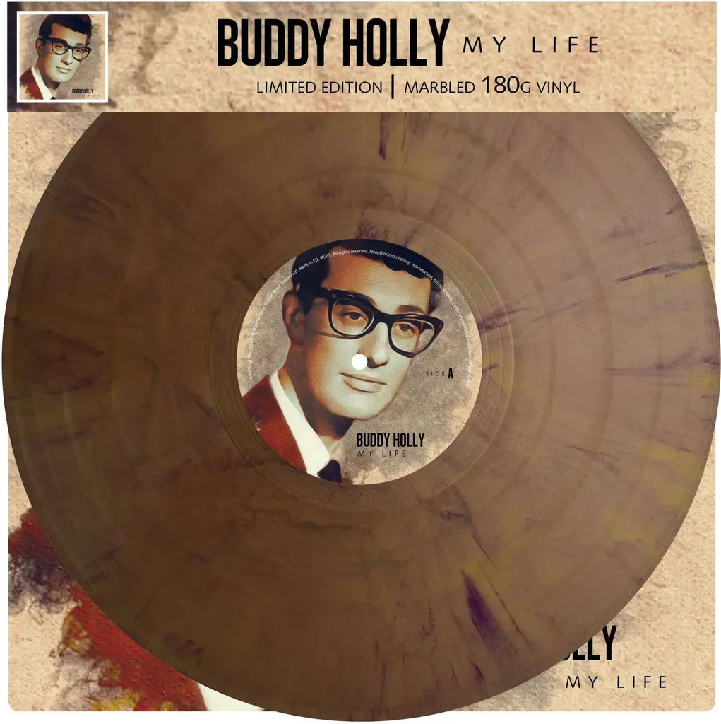 Album Vinyle Buddy Holly My Life Disque 33 Tours Marbré Édition Rare LP