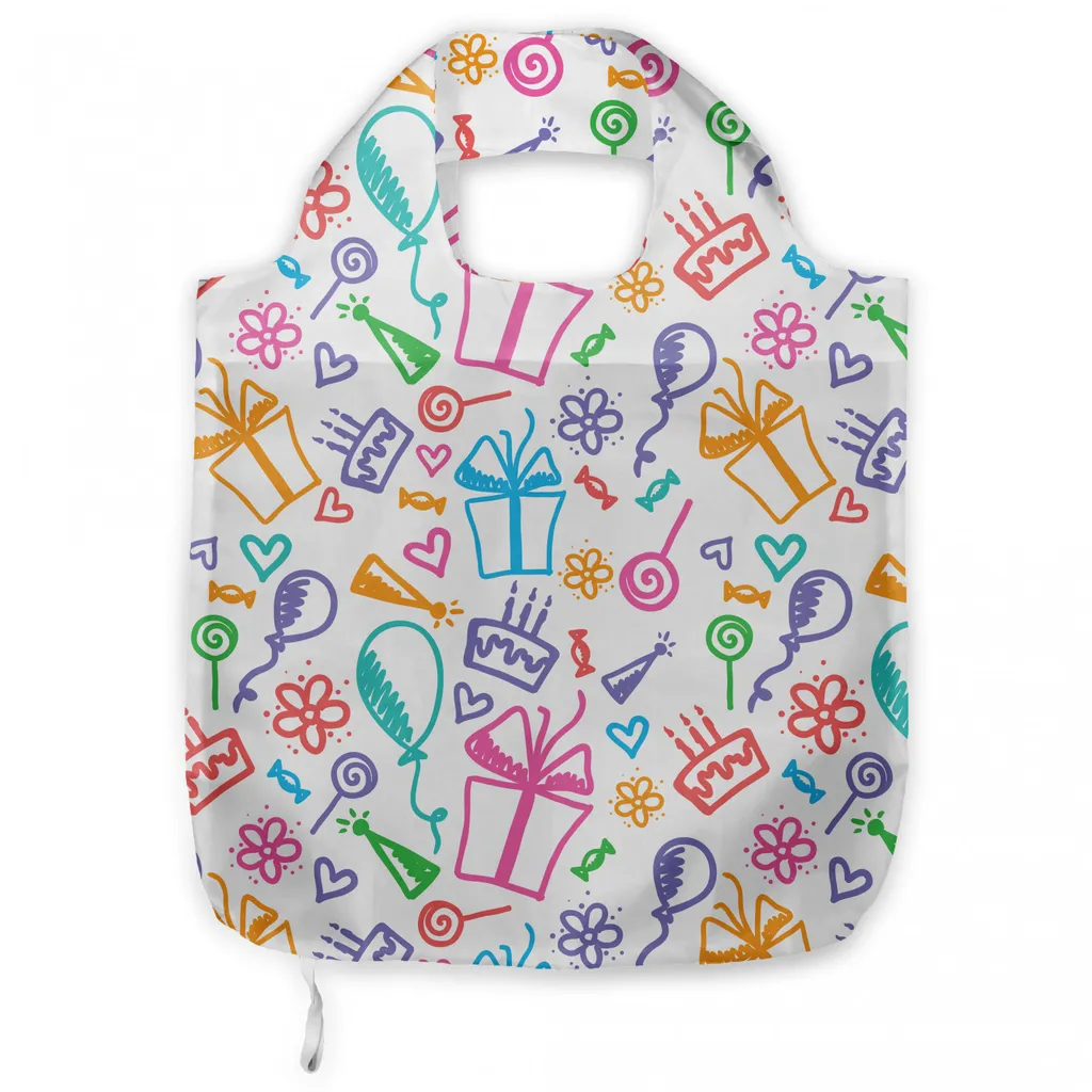 Borsa Portaoggetti ABAKUHAUS in Tessuto con Stampe Bimbi e Neonati