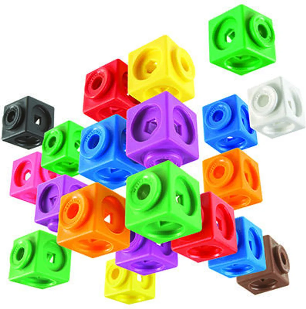 MathLink ensemble de 200 pièces cubes emboîtables multicolores de tri