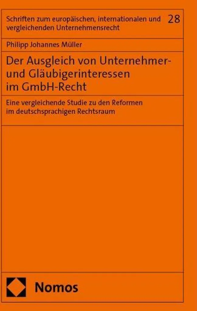 Livre Droit des Sociétés GmbH Équilibre des Intérêts et Créanciers
