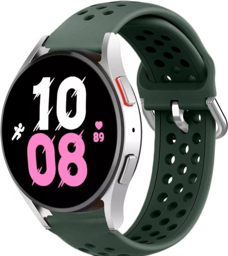 Strap-it Samsung Galaxy Watch 5 - 44mm Silikonarmband mit Löchern (Armeegrün)