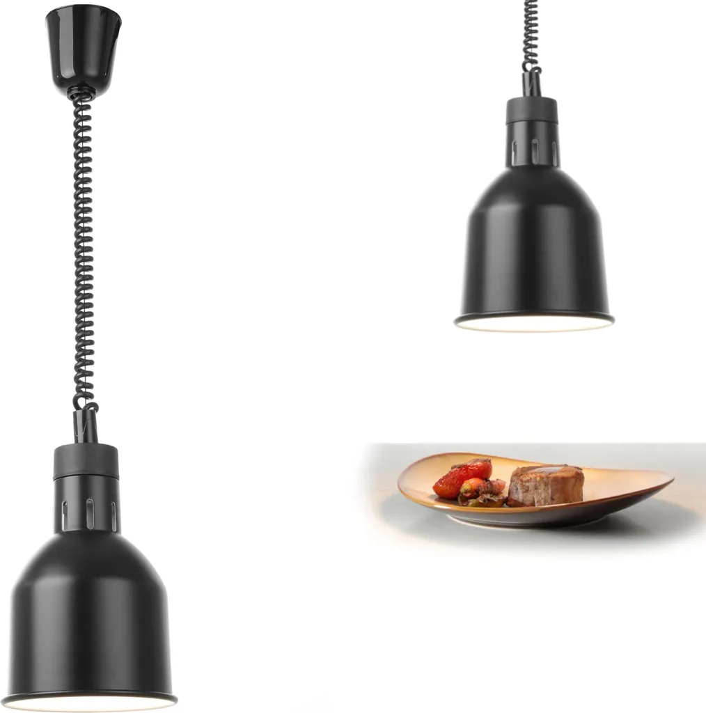 Lampe chauffante rétractable Hendi noire 250W cylindre réglable - 10