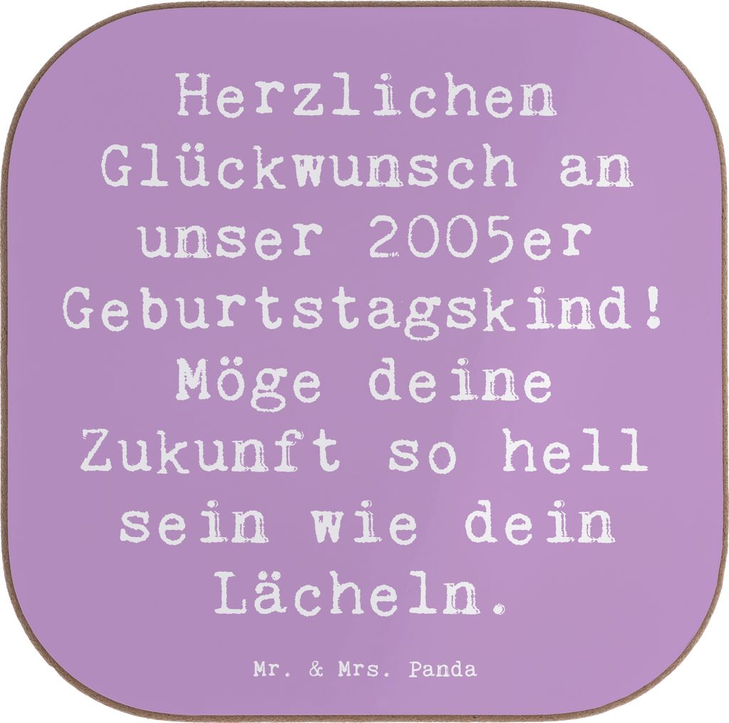Mr. & Mrs. Panda Untersetzer für Gläser Spruch 2005 Produktbild 