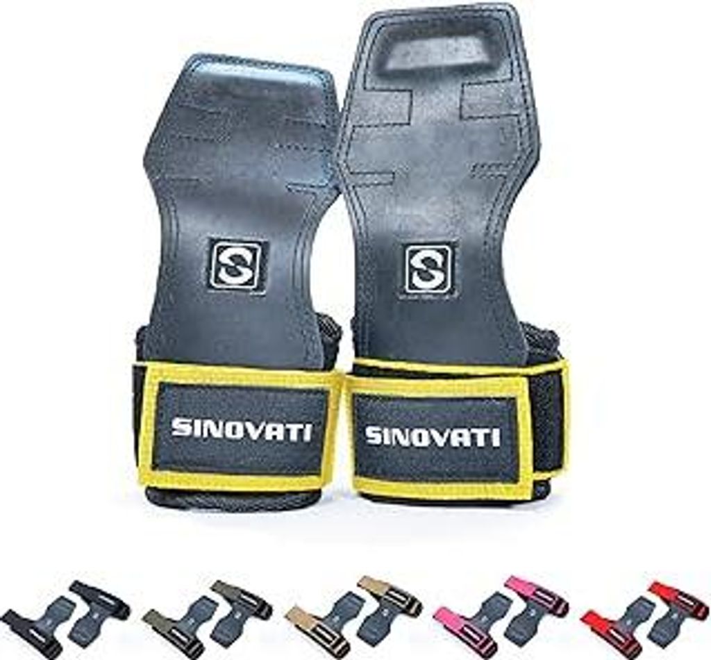SINOVATI Zughilfen Krafttraining Lifting Straps | Fitness Zughilfen Crossfit Grips für Kraftsport Bodybuilding und Crossfit | Grip Pads Fitness mi...