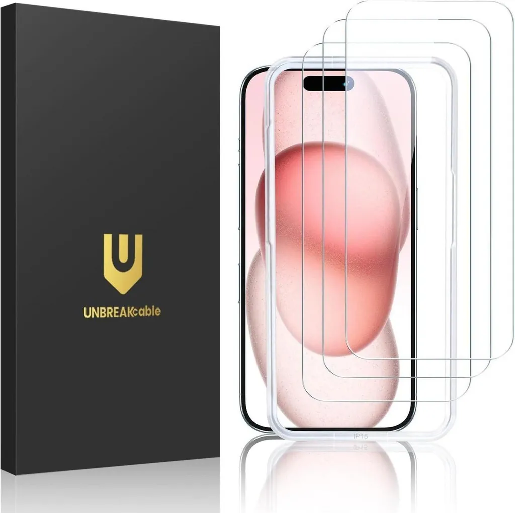 Vetro Temperato iPhone 15 Blindato 9H [3 Pezzi] - Protezione Massima