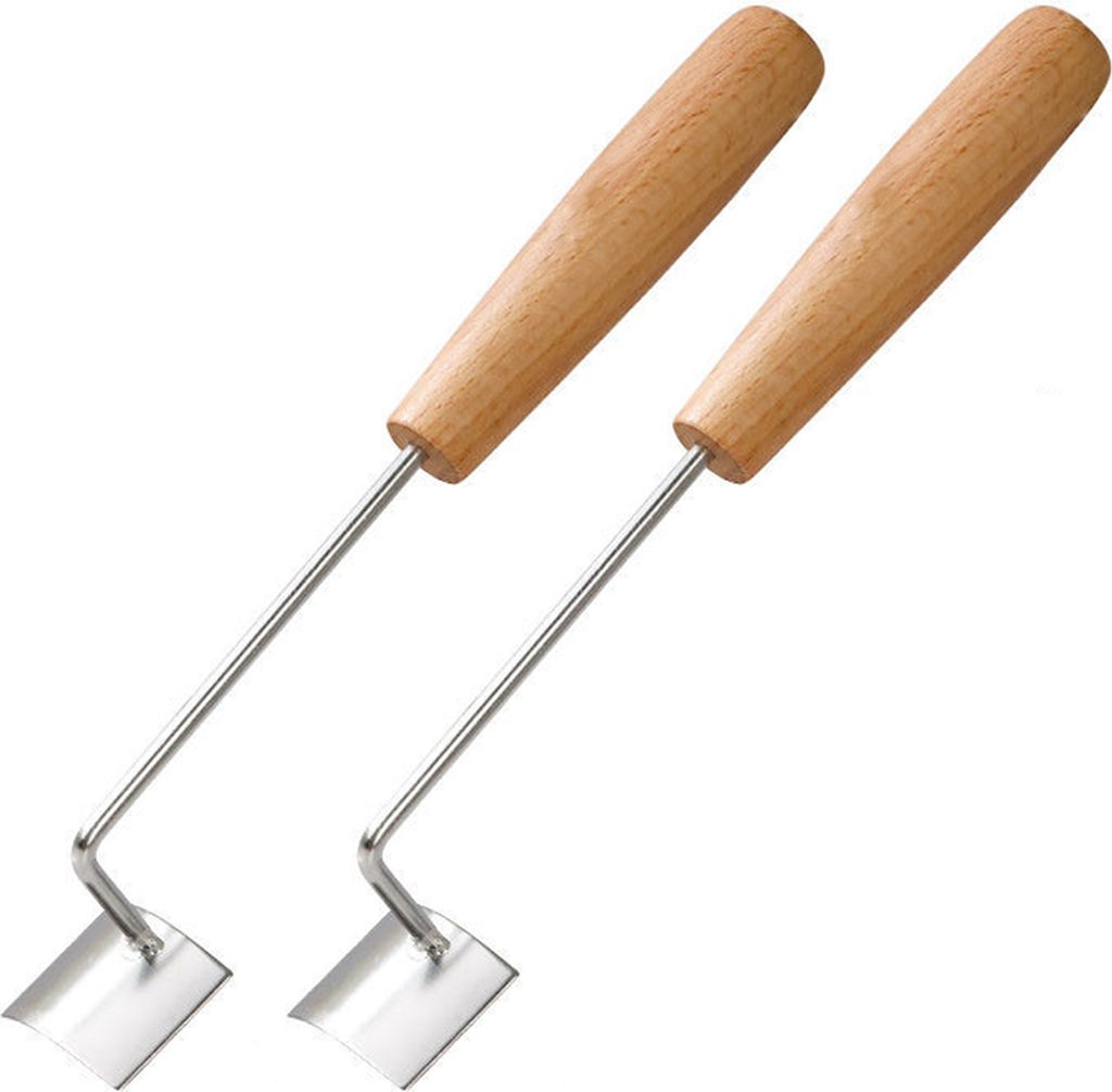 1/2-teiliger Maisschäler aus Edelstahl mit langem Griff und Holz-Maiskolbenschäler für schnelles Schälen, sicheres und effizientes Maiskolben-A...