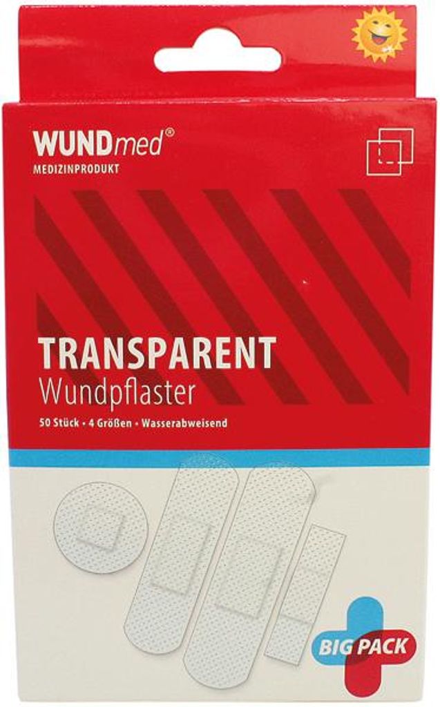 WUNDMED Wundverband Pflaster Transparent wasserfest 50er