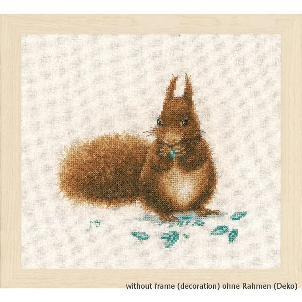 Kit Broderie Main Écureuil Lanarte pour Décoration Murale et Cadeau DIY