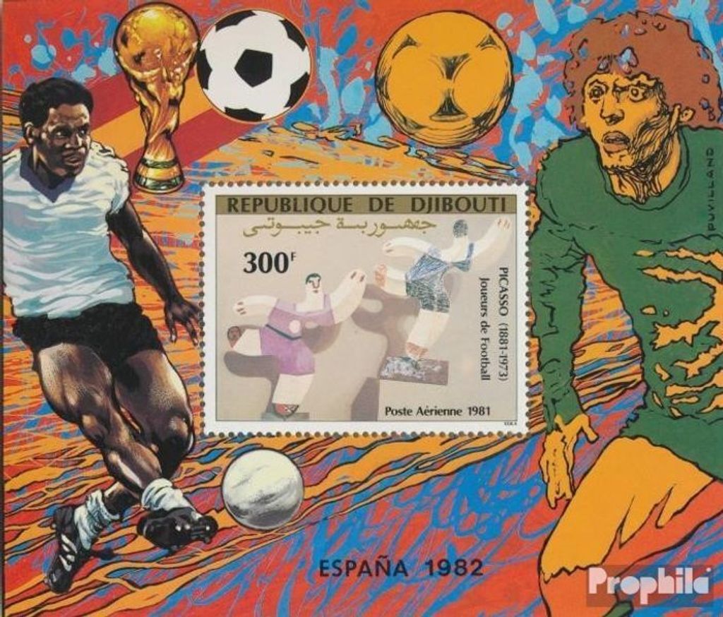 Briefmarken Dschibuti 1981 Mi Block45A (kompl.Ausg.) postfrisch Europäische Maler