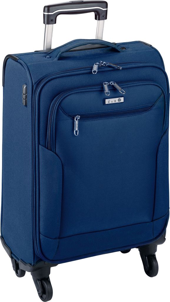 Mittelgroßer 2,7kg Trolley Reisegepäck, Leichter Stoffkoffer Blau 67 cm Bowatex