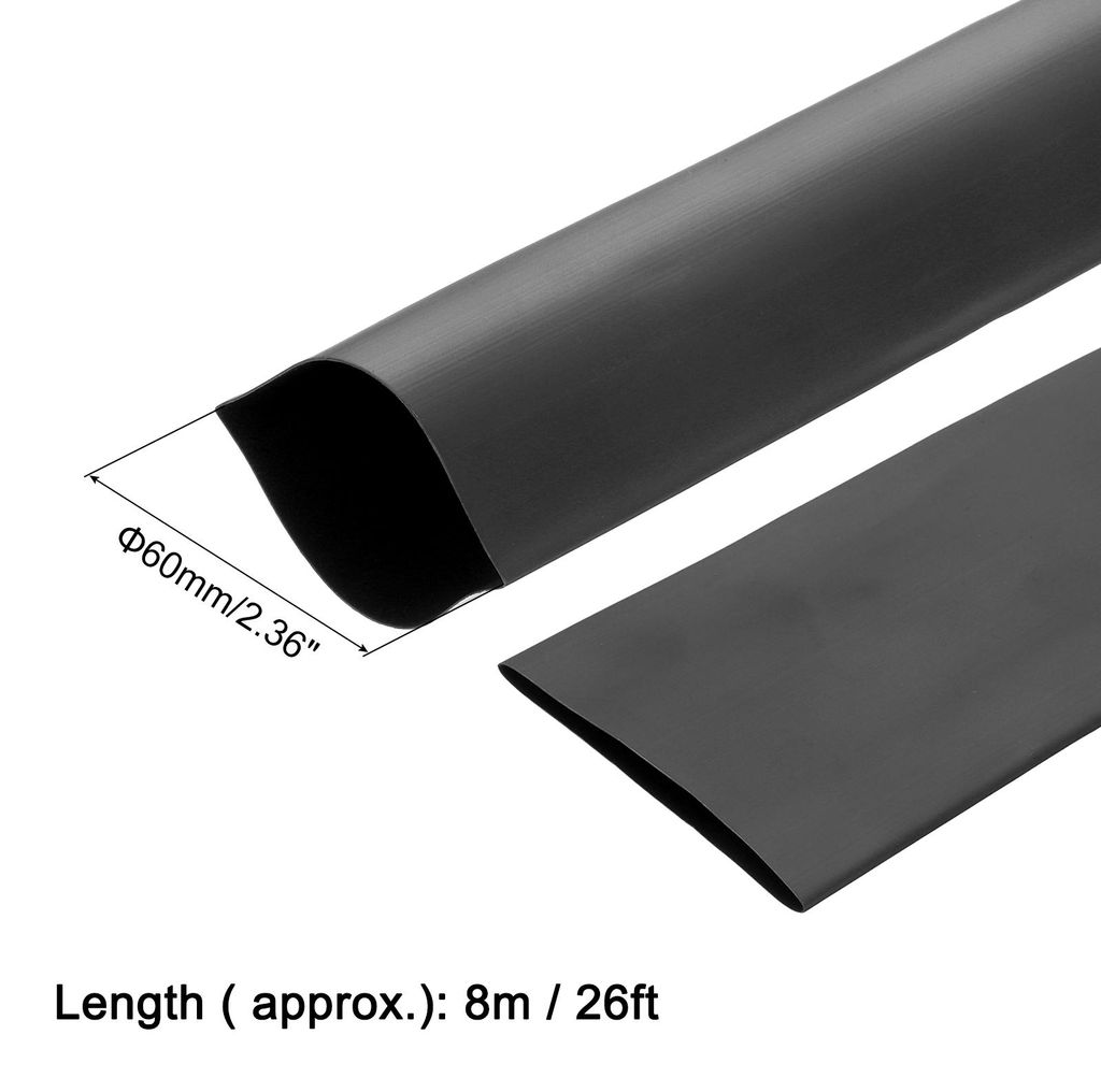 Schrumpfschlauch 60mm Durchmesser x 8m L?nge, Schrumpfschl?uche Schrumpfverh?ltnis 2:1 PE Schrumpfschlauch Set fš¹r Kabel Isolierung Kabelverbind...