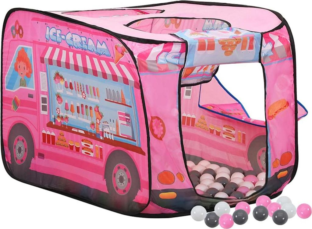 vidaXL Kinder-Spielzelt mit 250 Bällen Rosa 70x112x70 cm