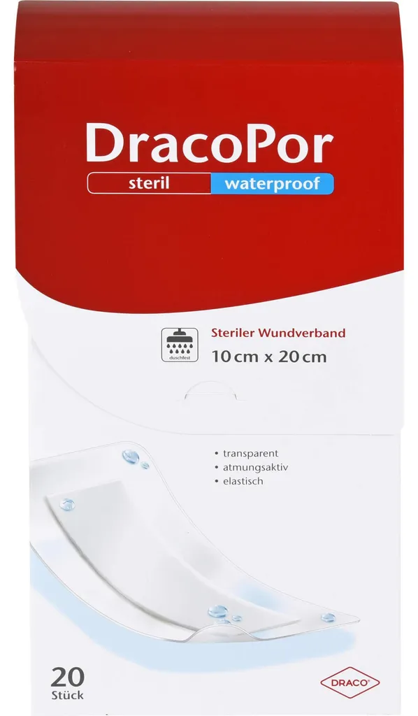 Protégez vos Plaies de l'Eau avec le Pansement Dracopor 10x20 cm