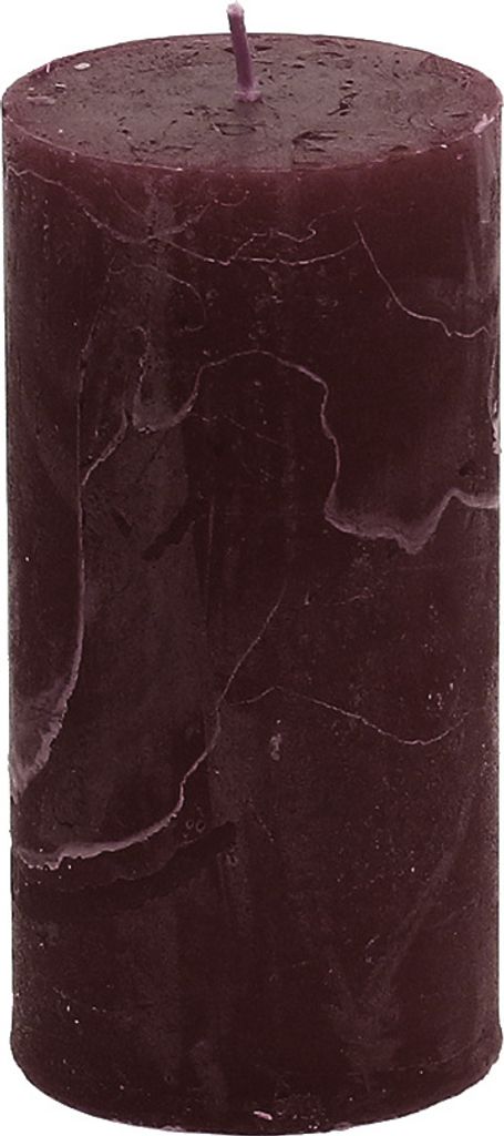 Durchgefärbte Stumpenkerzen Burgund, 50x100mm, 4er Set, Premium Weihnachtsdeko, lange Brenndauer, 4 Stück